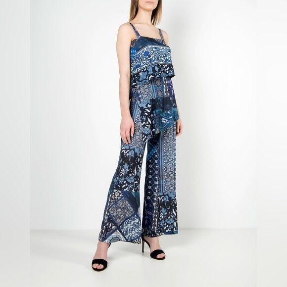 Desigual floral  graphic jumpsuit overall M NWT - Picture 1 of 15